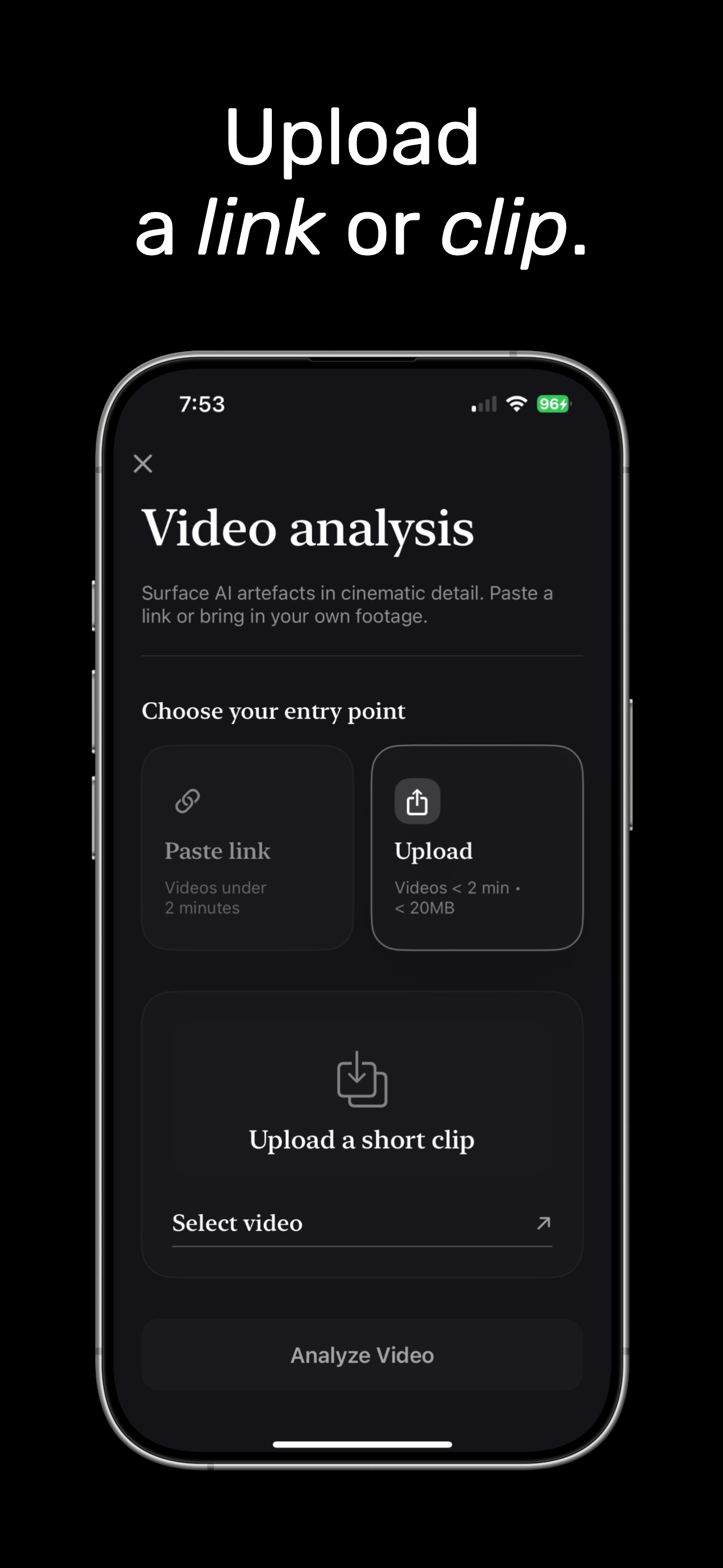 Video Analysis Interface